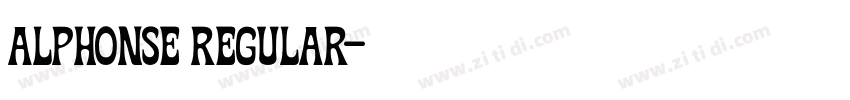 Alphonse Regular字体转换 Alphonse Regular字体转换